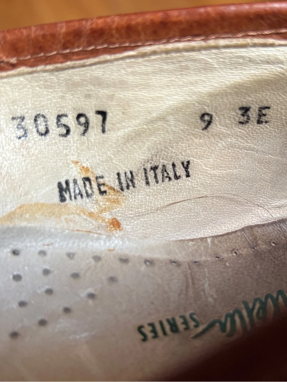 Vintage Florsheim Barletta Mens 9 3E Brown Leather Woven Tassel Loafers Italy